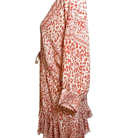 AaKaa Dolman V Neck Tie Back Mini Dress size S NWT - Picture 4 of 10